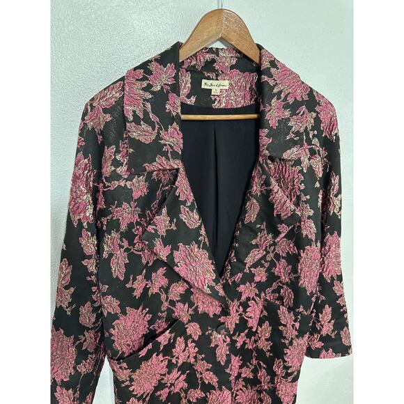 For Love & Lemons Luella Whimsigoth Dark Romantic Coat M Black Pink Gld Vampcore - Picture 5 of 15